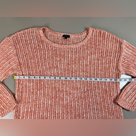 Talbots  Sweater Crochet Pullover Loose-Knit Cottagecore Peach Women's XL Petite - Picture 5 of 8